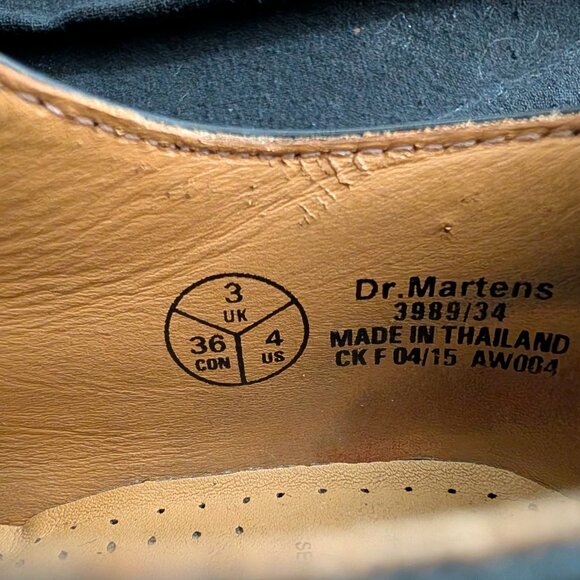 Dr. Martens Black and White Wing Tips with Chunky Sole - Picture 4 of 4